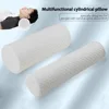 Memory Foam Neck Roll and Cervical Bolster Round Pillow With Removable Washable Soft Cover Cylinder Round Pillow Neck, Back 1
