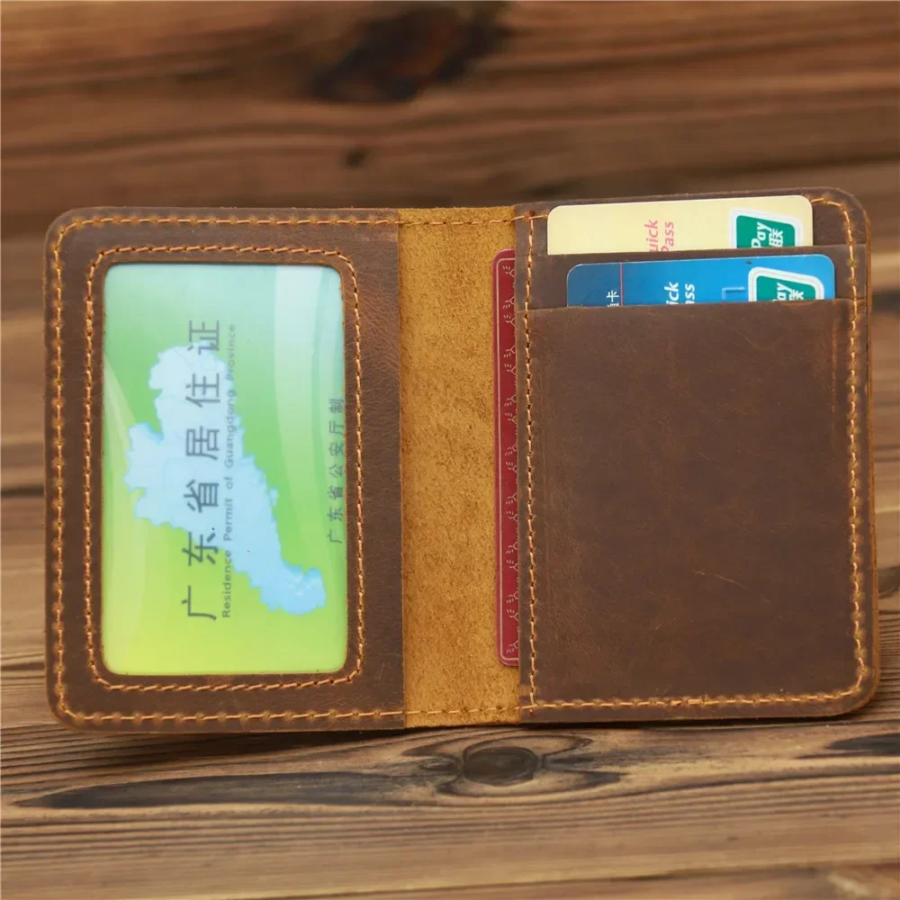 Artisan Leather Vintage-Style Card Holder Wallet – Timeless Gift