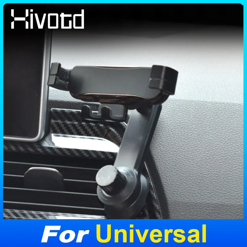 Universal Car Stand Smart Phone Holder 360 Degree Rotating Air Condition Vent Clip Mount Bracket Navigation Interior Accessories