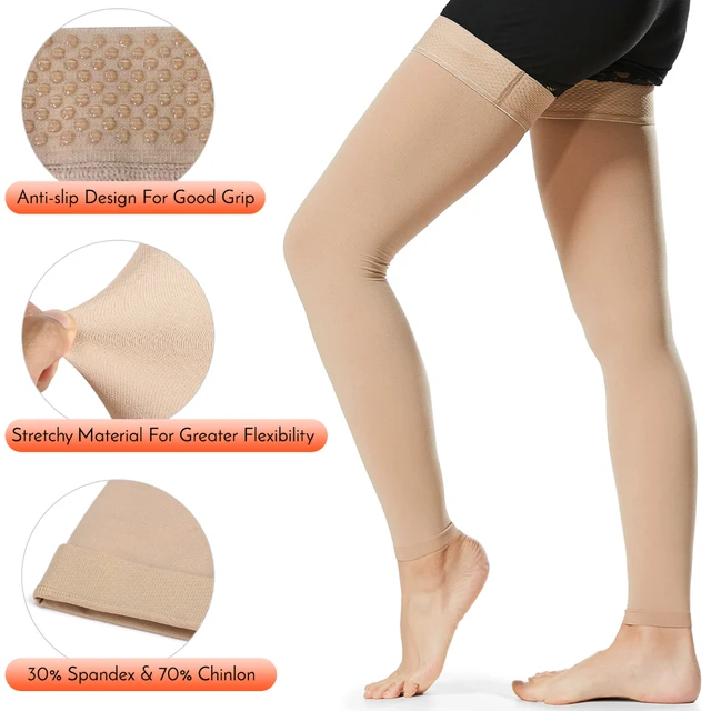 Open Toe Knee-High Compression Stockings Varicose Veins Stocking  Compression Brace Wrap Shaping for Women Men 18-21mm - AliExpress