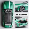 1:32 Scale BMW M8 MANHART Toy Car Model Metal Diecast Doors Opened Pull Back Simulation Vehicle Models Decoration Kids Gift Boy 2