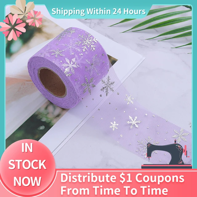 25 Pieces Tulle Roll Purple - Sewing Supplies - at 