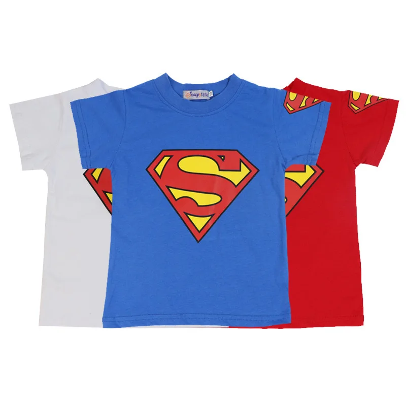 

2024 Boy T-shirt Summer Short-sleeved Children's Cotton Baby kids Clothes Spiderman McQueen Fashion 3-8 Y