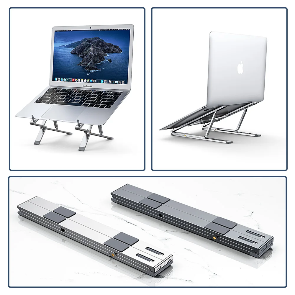 Oatsbasf-suporte para Laptop Portátil Macbook Air Ipad Tablet Suporte Notebook Mini Suporte Dobrável Computador Riser Cooling Stand - Imagem 2