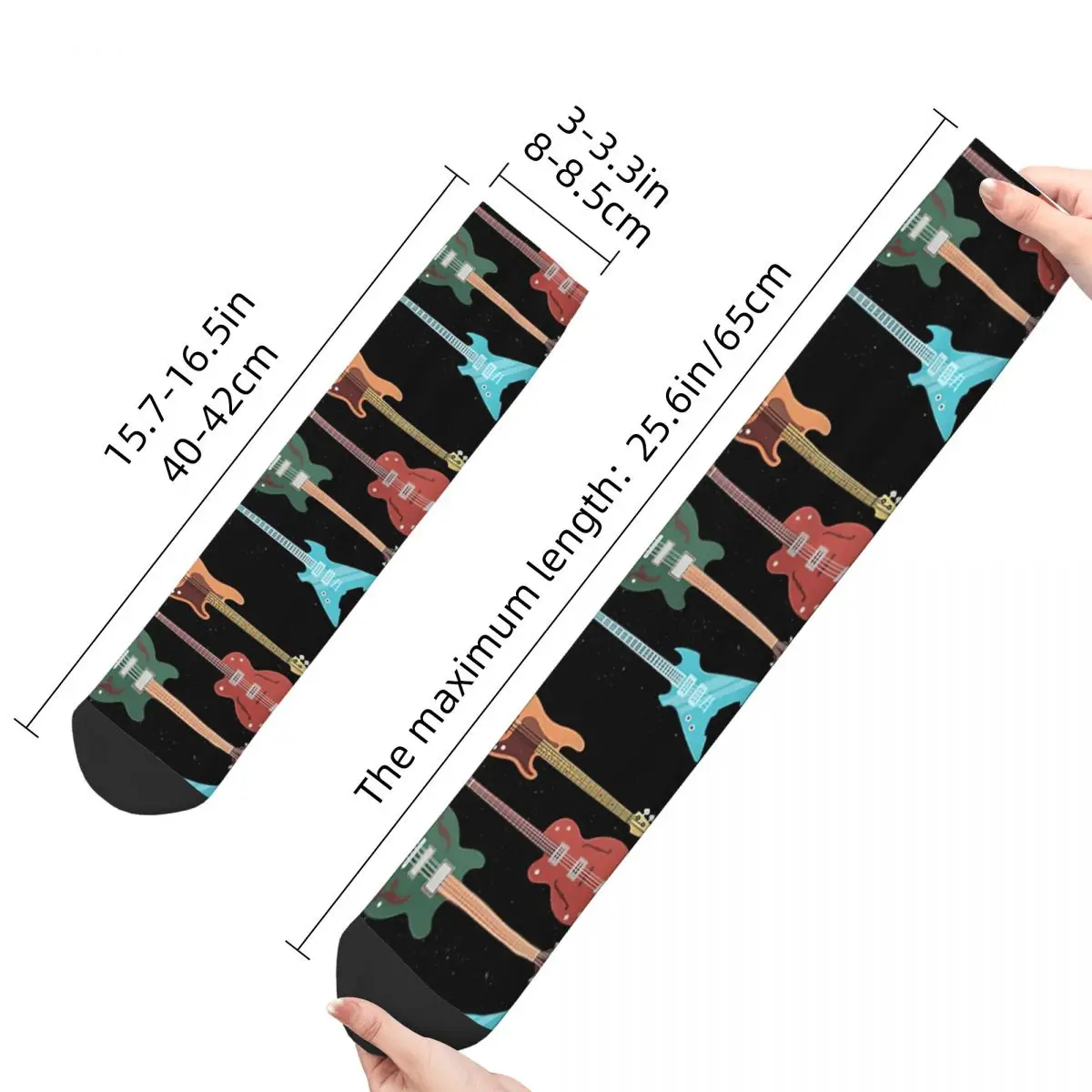 Retro Bass Guitar stockings Thickened thermal stockings Men's and women's stockings, For Unisex
