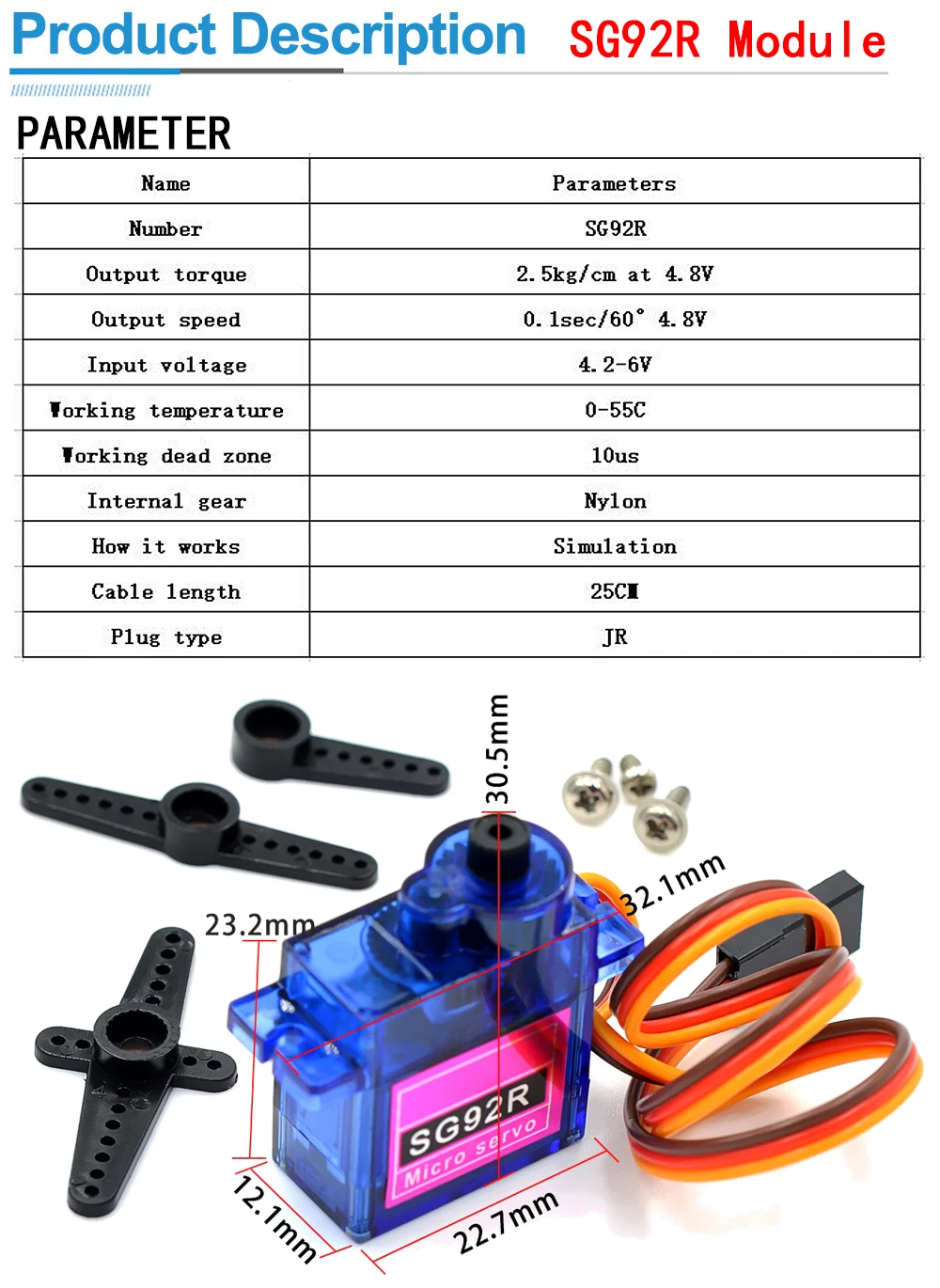 Умная электроника Rc Mini Micro Classic Servo Tester SG90 MG90S SG92R ...