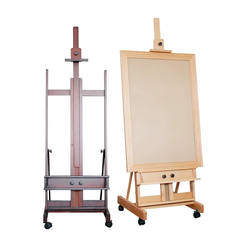 Beech Wood Adjustable Art Student Beginner Sketching Oil Painting Display Stand both Flat and Vertical Folding