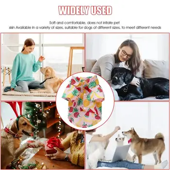 Summer Dog Shirt Breathable Puppy Outfit Fruit Print Puppy Outfit Pet T-Shirt Soft Pet Apparel Dog Shirt For Puppy 2