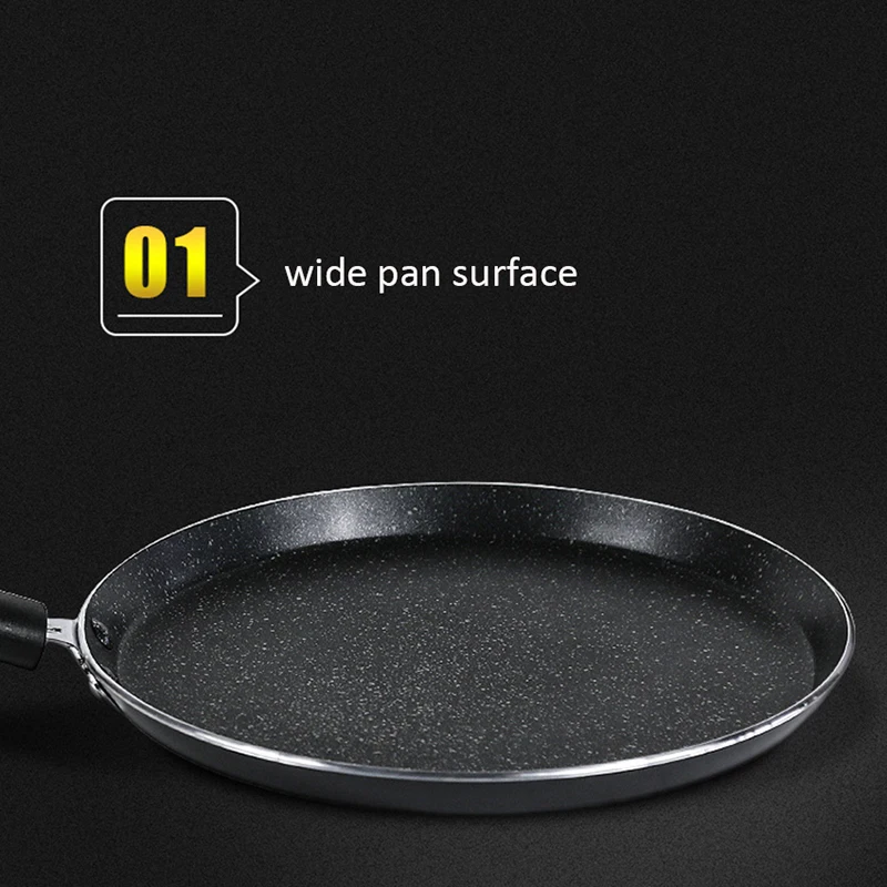 6 Inch Non-Stick Frying Pan Layer Cake Making Pan With Handle Crepe Pan for  Induction Cooker/Gas Stove/Opening Fire Pink/ Black