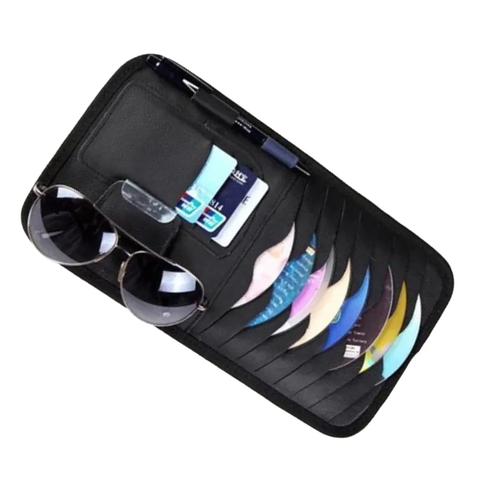 

Car Sun Visor Clip Auto Car Visor Organizer Holder CD Storage Holder Sunglasses Holder Multipurpose Sunshade Sleeve Styling