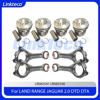 Set di Pistoni e Anelli con Bielle per Motori 2.0 L T L4 Diesel DOHC 204DTD AJ20D4, Compatibile con Jaguar XE XF e Land Rover Discovery 2.0T 2.0L