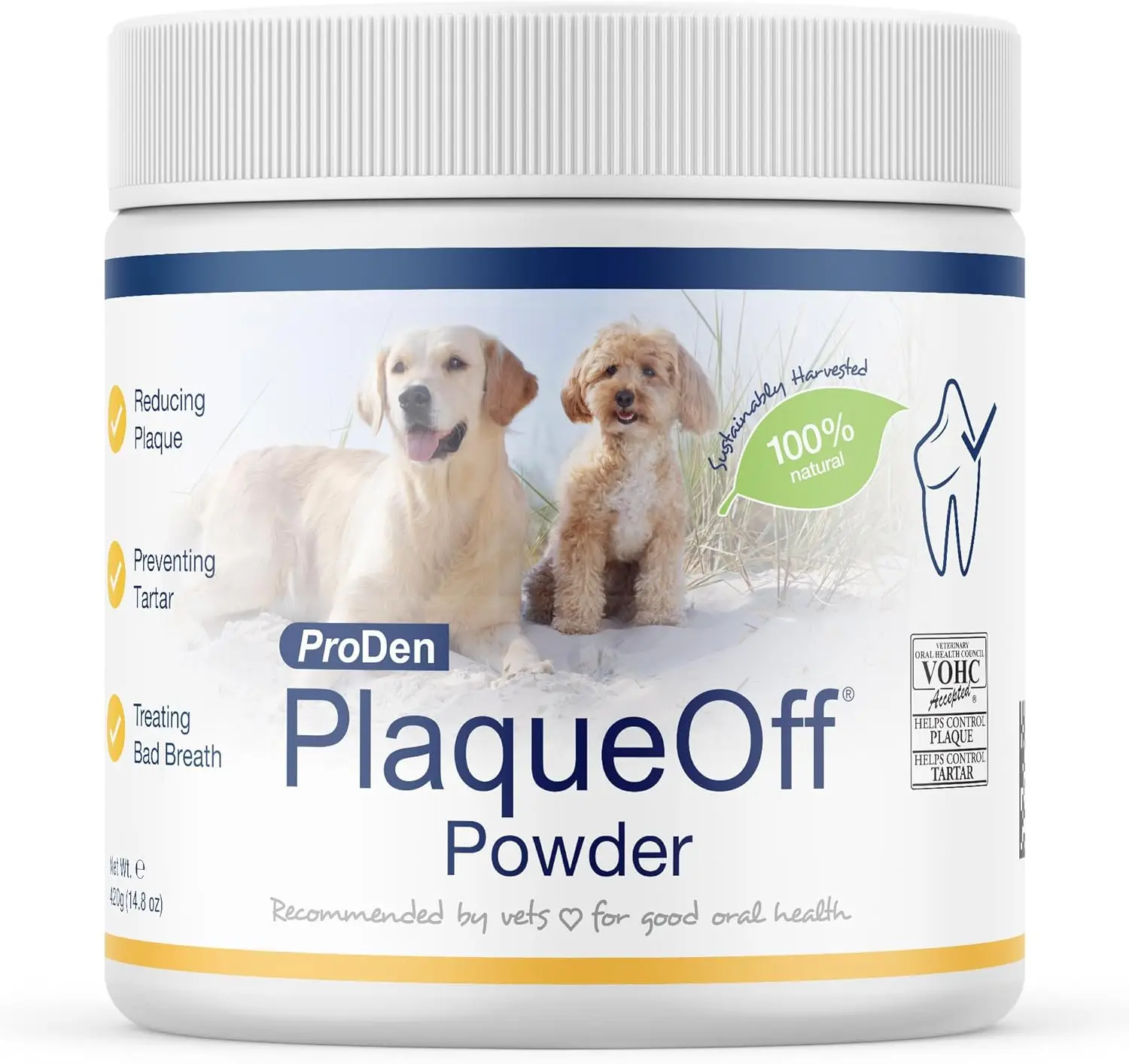 Powder for Dogs & Cats-Dog Breath Freshener & Plaque Remover Supplement-Pet Dental Care for a Healthy Mouth