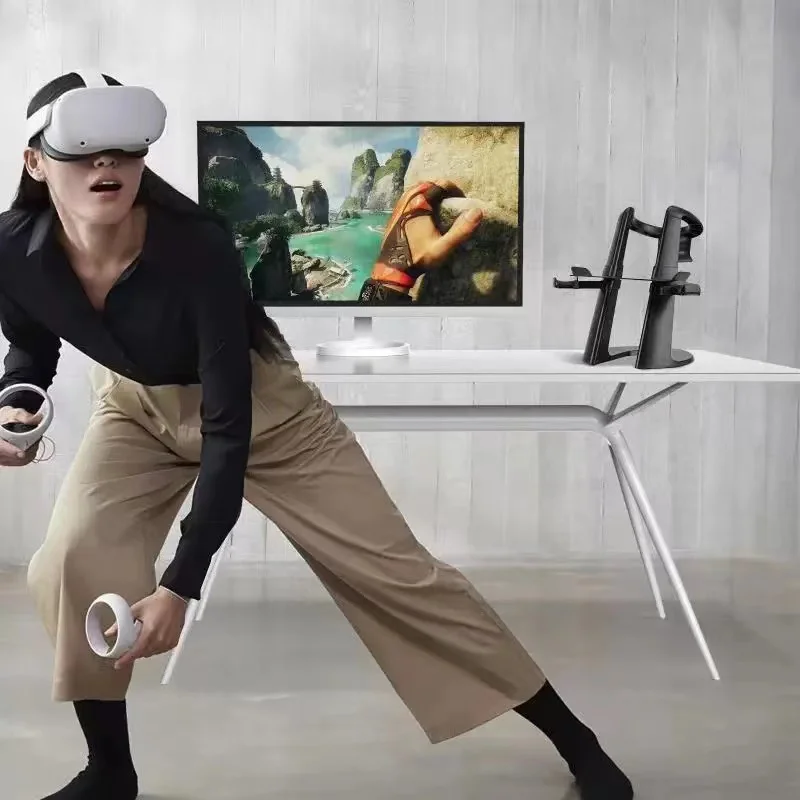 capacete e alça titular, Mount Station para Oculus Quest 2, branco