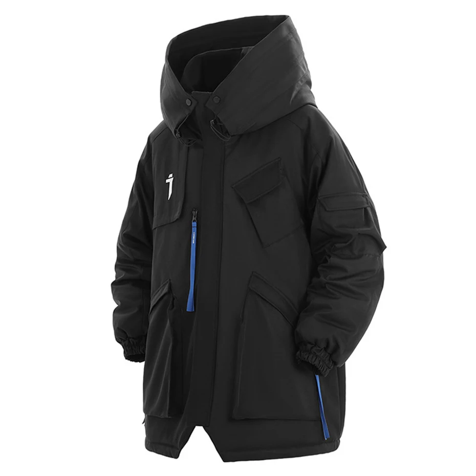 Mulit Pocket Winter Jackets Techwear Tactical Coats Men Fashion Streetwear Oversized Parkas Warm Hooded Jacket Windbreaker 2023 3