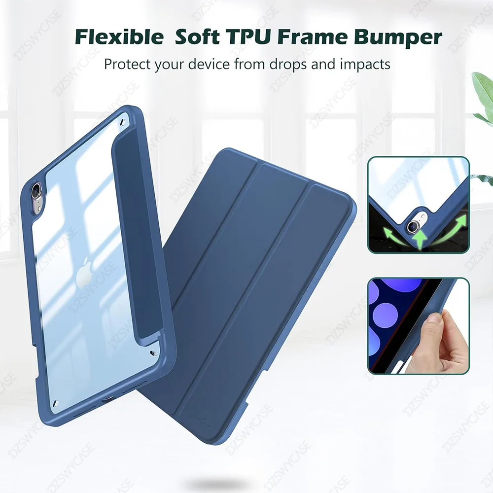 Sleek Protective Case with Pencil Holder and Auto Sleep/Wake Feature