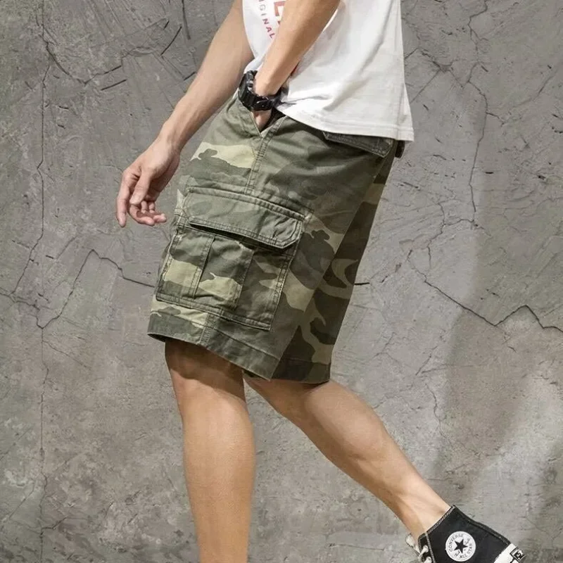 Men's Cargo Shorts Hiking Camo Male Bermuda Short Pants Camouflage Free Shipping Y2k Hevy Whate New In 2023 Fashion Designer Hot