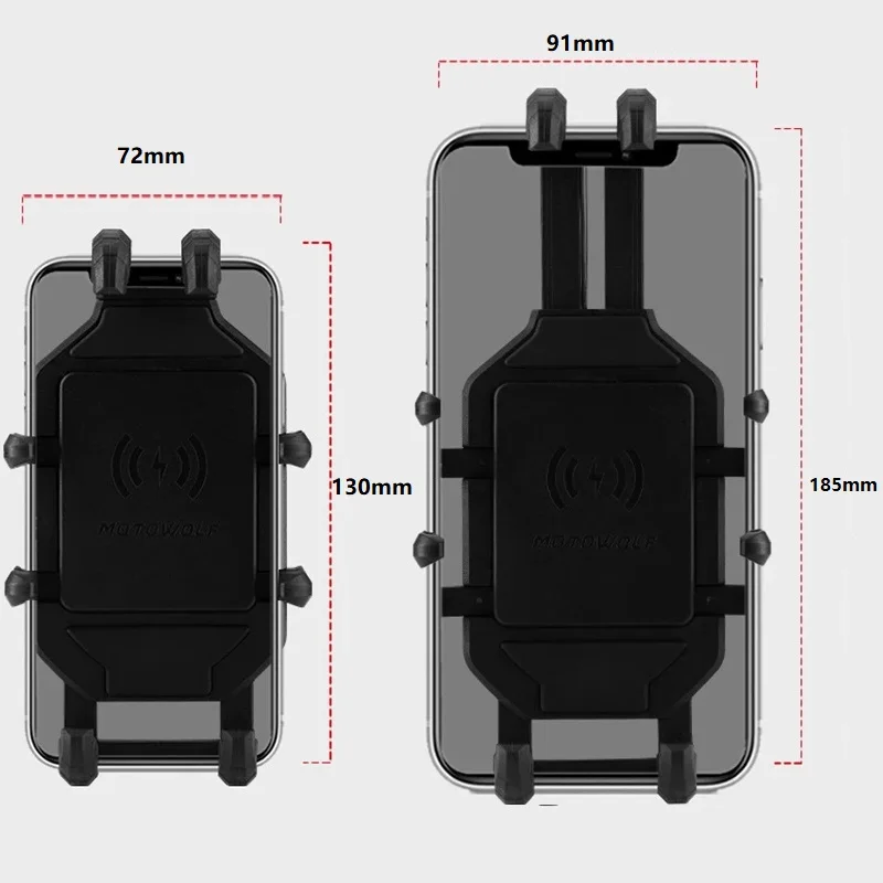 New Outdoor Motorcycle Riding Shock Absorption Mobile Phone Bracket Wireless Charging Navigation Holder for 4-7 inch Phone
