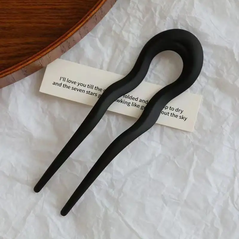 French Hair Pins for Women Hair Fork Bun Clip Sticks Chignon Pin Accessories Bun Pins U-Shaped Elegant
