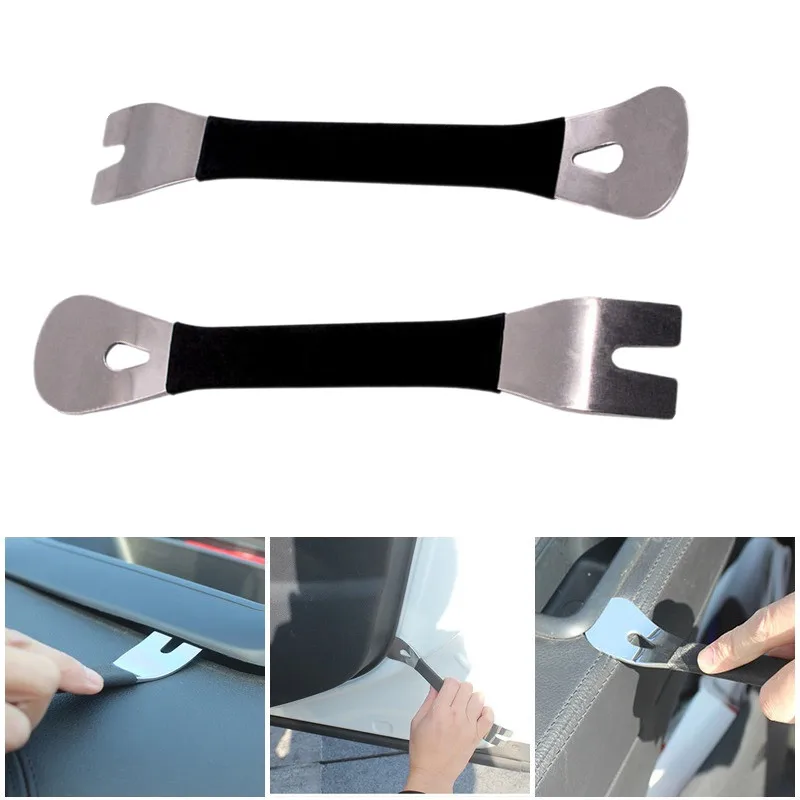Stainless Steel Trim Removal Tool Car Trim Puller Pry Bar Dual Ends Pry