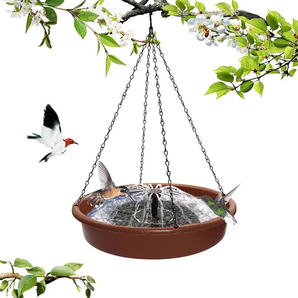 HangingBirdFeedersBirdBathTraySshapedHookPlasticFountainWaterDrinkerOutdoorFeeder