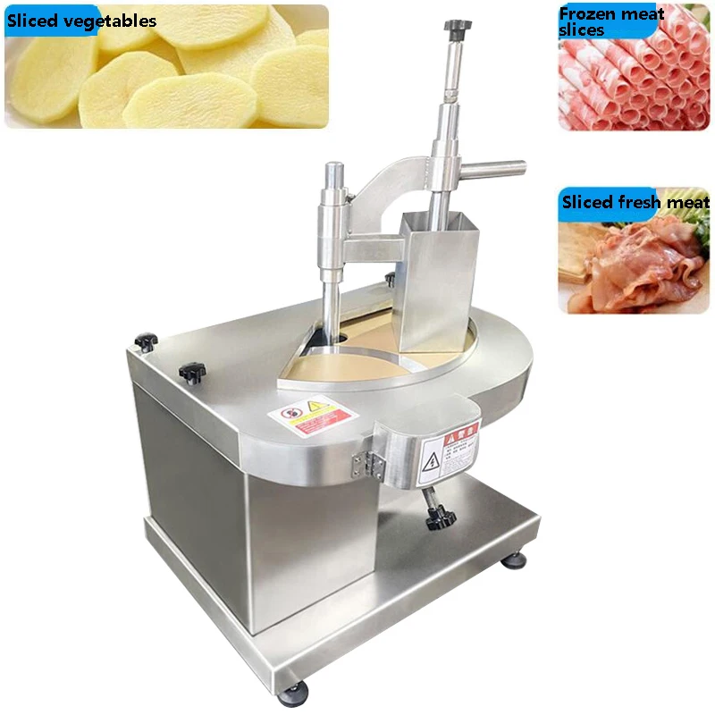 

PBOBP 220V Electric Food Slicer Meat Food Household Desktop Meat Slicer Lamb and Beef Slicers 0-22mm Ham Meat Cutting Machine