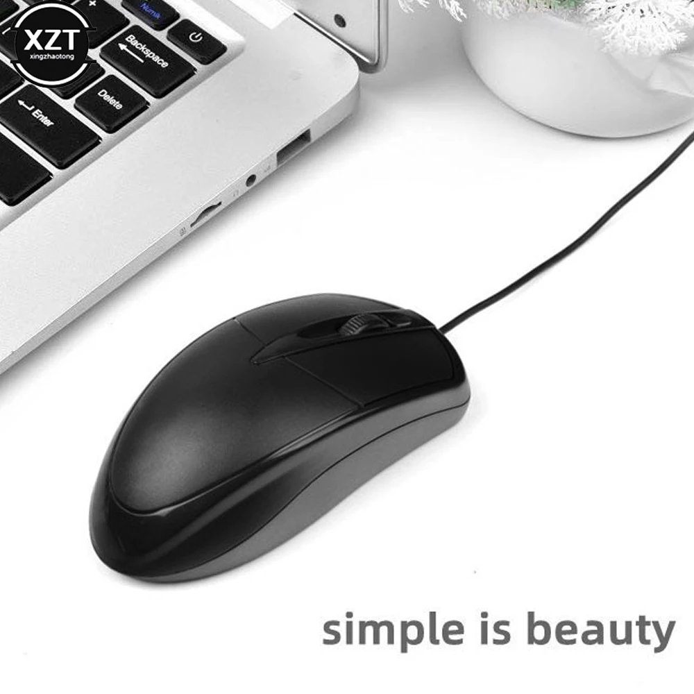 Ergonomic Wired USB Mouse for Home, Office, and Gaming - Non-Slip Design