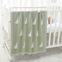 Newborn Baby Blanket Dual-Use Cotton Knitting Infant Kids Boys Girls Cartoon Monthly Stroller Bedding Swaddle Wrap Plaid 90*70cm 1