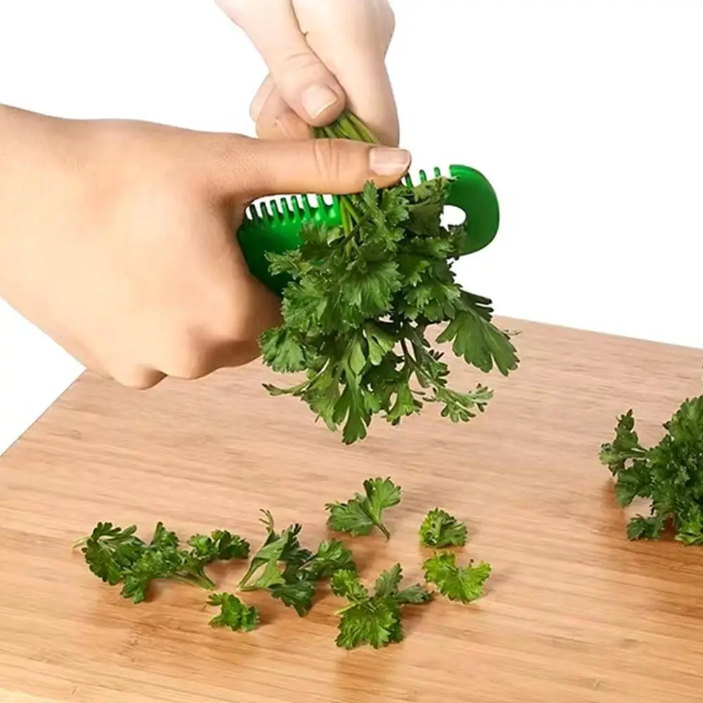1pc Mini Vegetable Leaf Peeler Herb Stripper Hand Held Leaf Stem Stripping Tool Kale Parsley Cilantro Herb Stripper Looseleaf