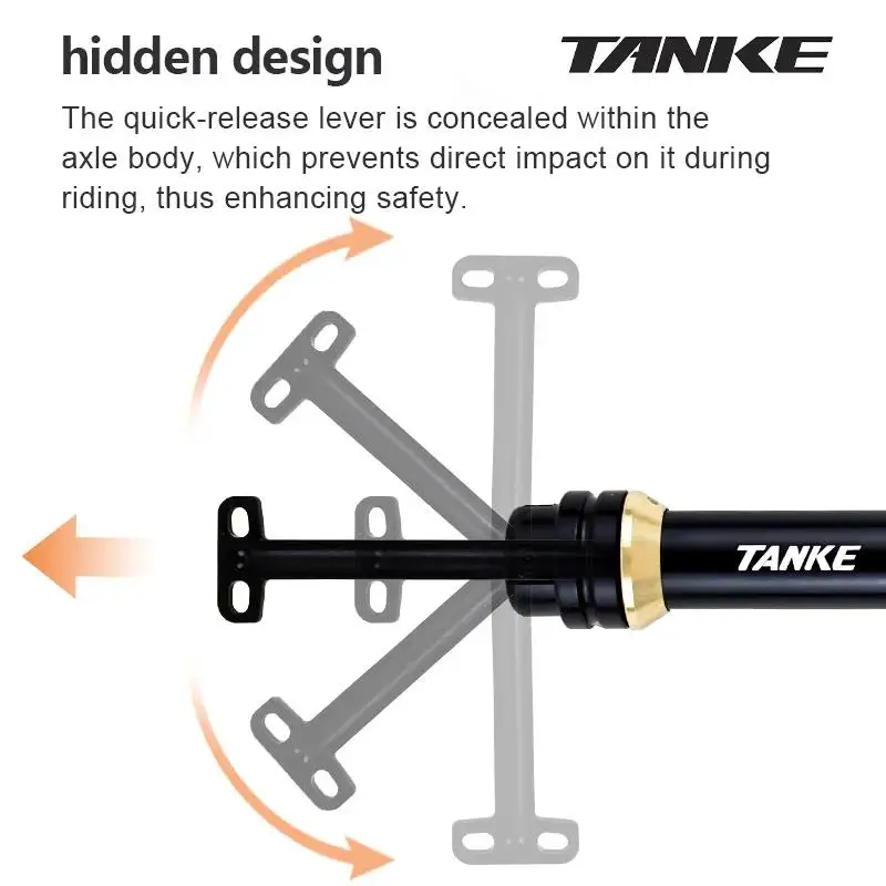 Bicycle Hidden Quick Release Barrel Shaft Rod TANKE Bicycle Hidden Quick Release Barrel Shaft Rod 12/15MM Ultralight Aluminum Alloy QR MTB Road Bike Thru Axle Rod Accessories