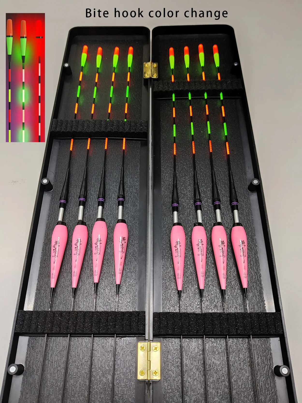Flotteur électronique LED 8 pièces détecteur de touche nocturne avec changement de couleur