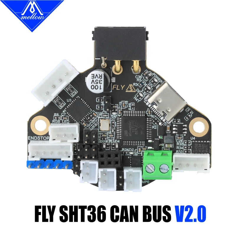 

Mellow Fly-SHT V2.0 Board With 1M Can Cable For Klipper Hotend HeadTool Canable Canbus And Use PT100 / Encoder For 3D Printer