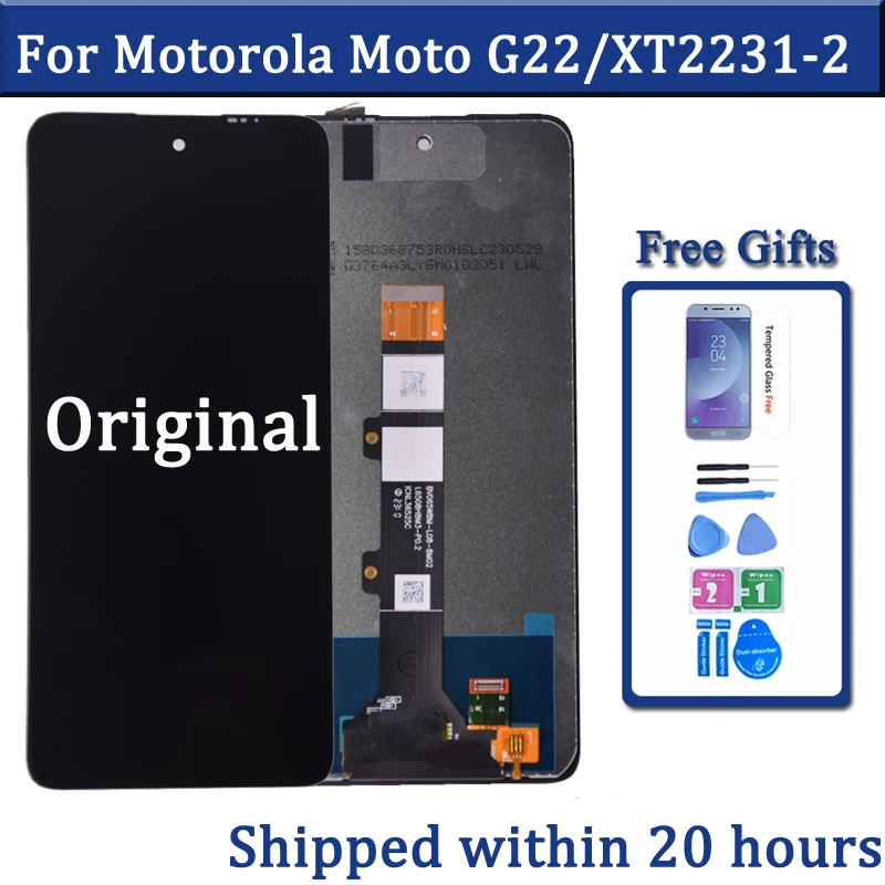 6.5 "Originale Per Motorola Moto G22 Display Lcd Con Touch Screen Digitziter Assembly Sostituzione Per Moto G22 Xt2231-2 Lcd