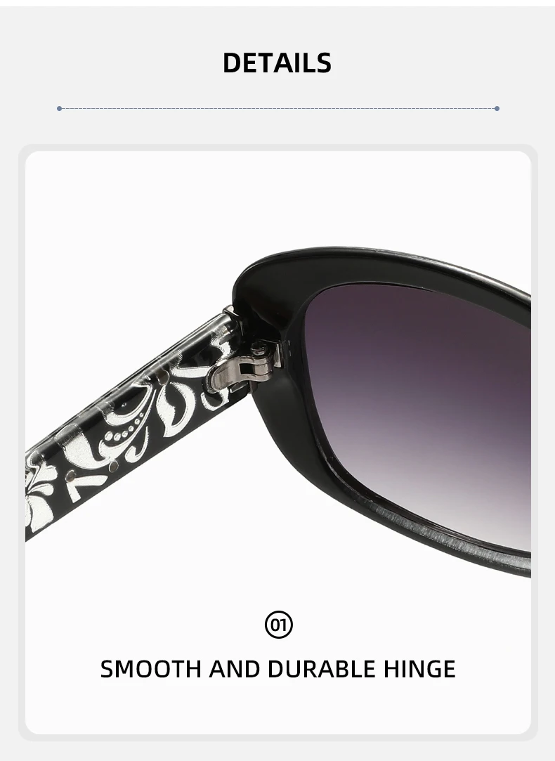 Chic Oval-Frame Women's Sunglasses with Unique Pattern Design
