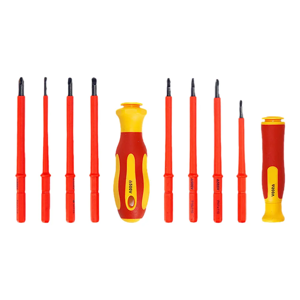 

10 in 1 Electrician Screwdriver Set with Durable Material and Insulated Handle for Electrical Appliance Repairs