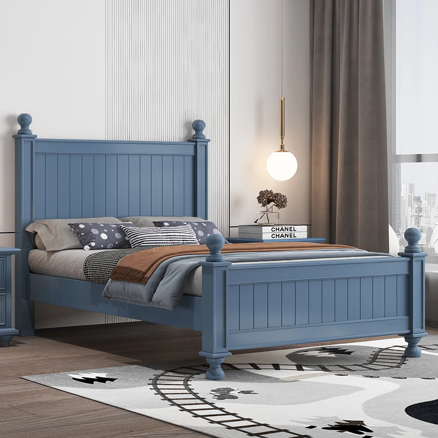 

solid wood bed design boy and girl American princess Solid wood kids beds