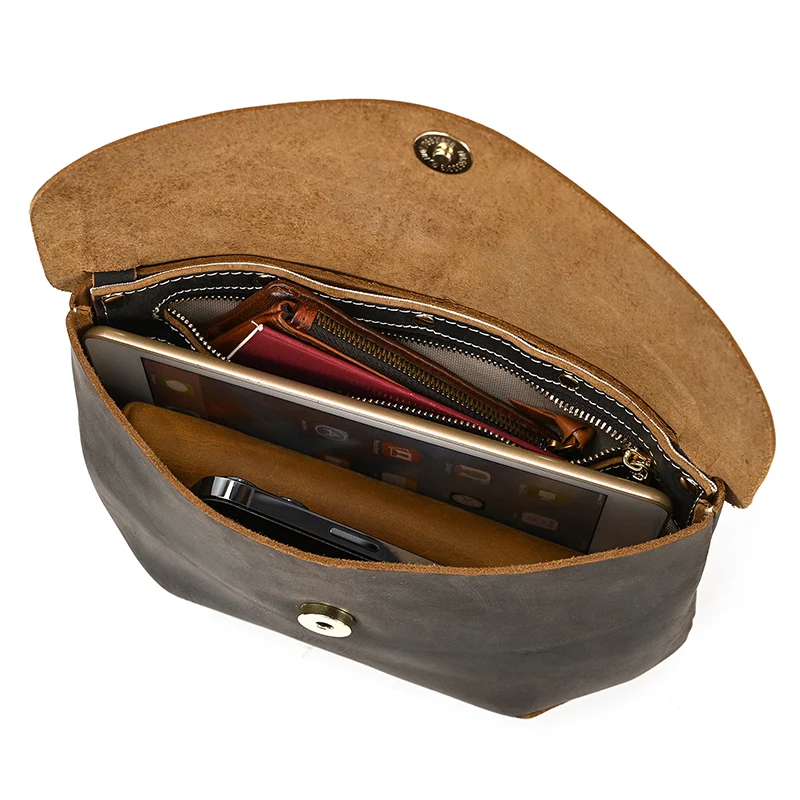 Genuine Leather Men's Shoulder Bag Big Zipper Clutch Bag Women Male Cowskin Hand Wallets With Belt Phone Pouch Summer bag