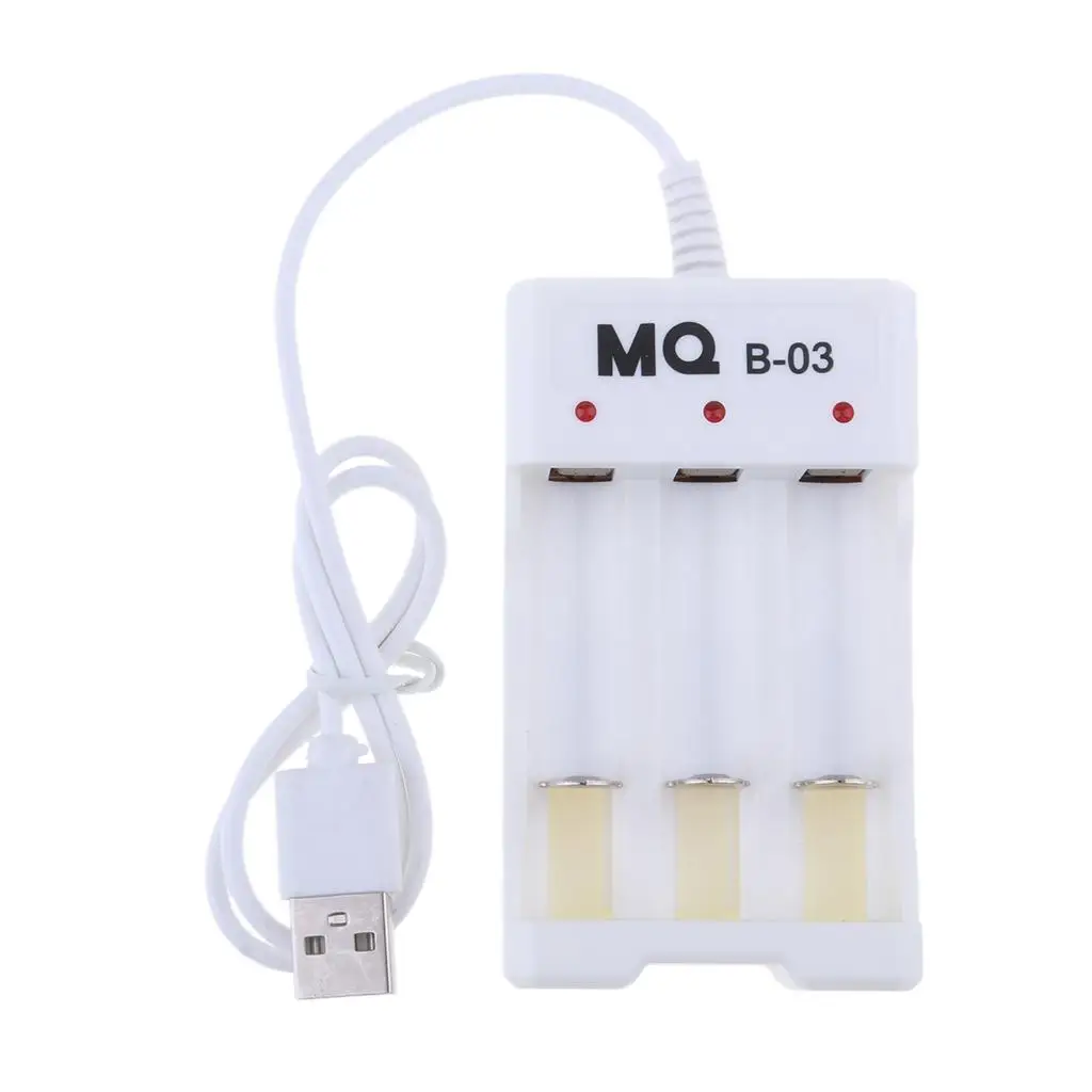 Smart Battery Charger for C D AA AAA MQ 3 Slots Rechargeable Batteries