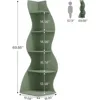 Modern 5-Tier Wall Corner Bookshelf, Stylish  Small Bookcase Storage Rack Plant Stand with Unique Shape for Living Room 3