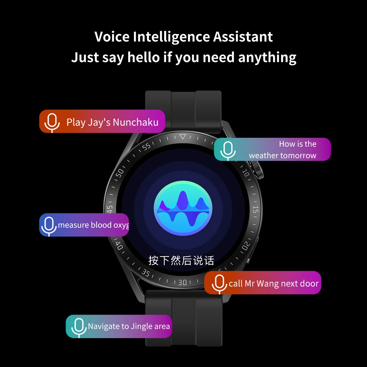SKMEI S238 New Men Smartwatch HD Screen IP67 Waterproof Weather Voice Assistant Bluetooth Call Fashion Sport Smartwristatch Gift