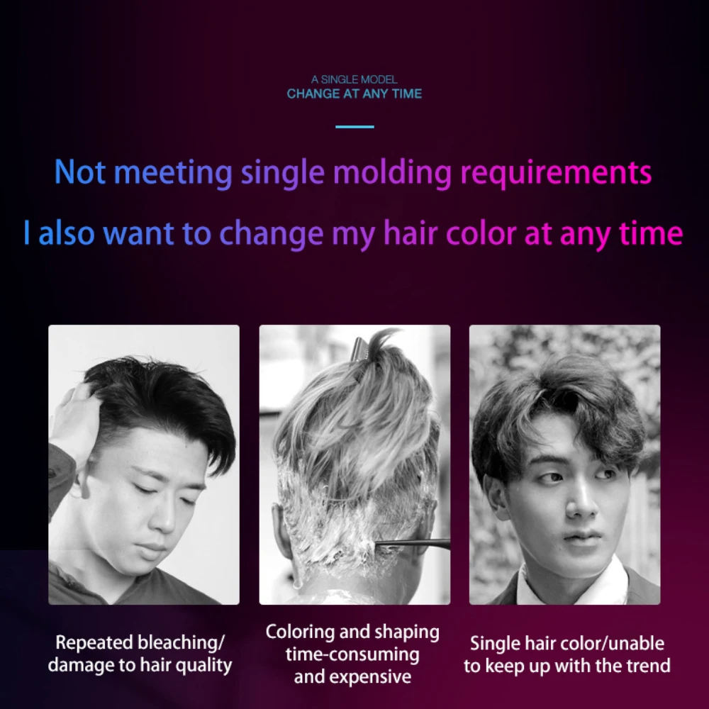 Description Picture 6 of itemMofajang Color Hair Wax Styling Pomade Silver Grandma Grey Disposable Natural Hair Strong Gel Cream Hair Dye for Women Men 120g