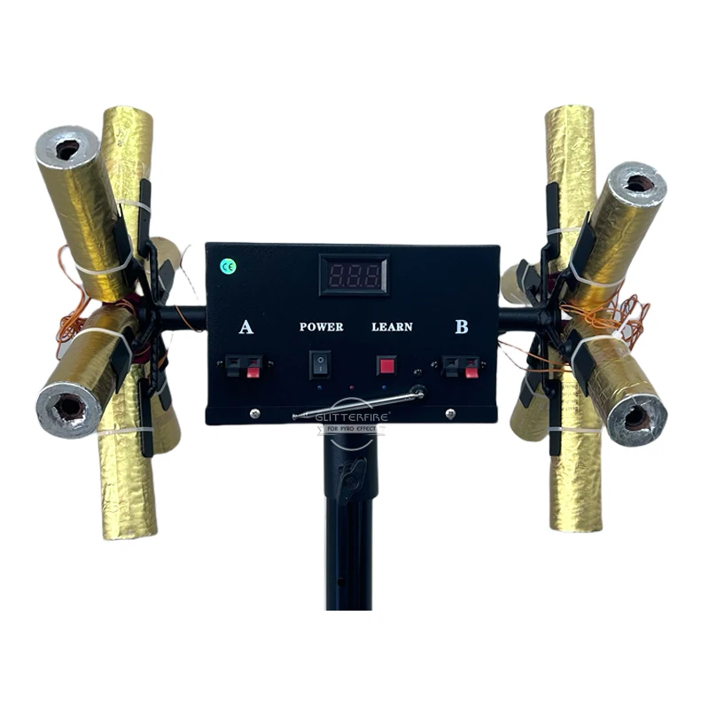 Wireless remote control double wheel cold fountain stage effect machine hand held cold fountain machine