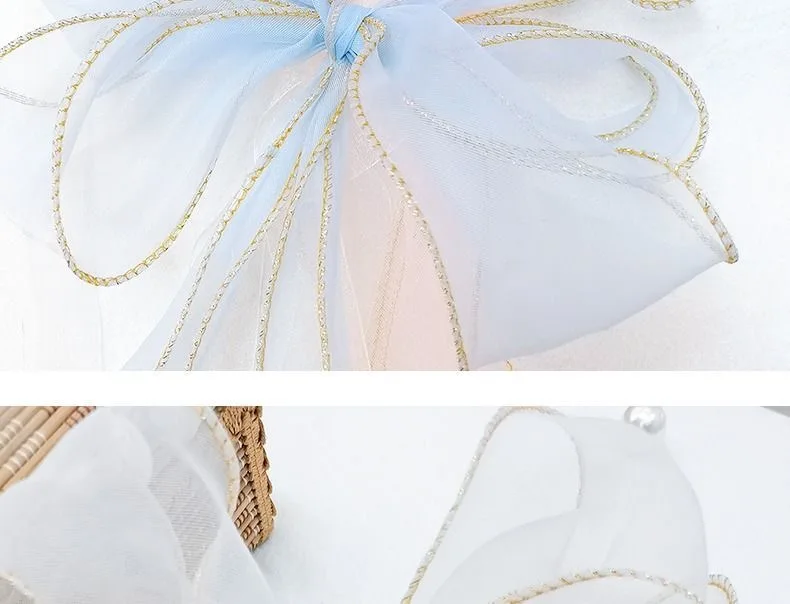 Description Picture 5 of item2Pcs Curtain Tieback Beautiful Bow Lace Holder Hook Buckle Clip Pretty and Fashion Polyester Decorative Home Accessorie