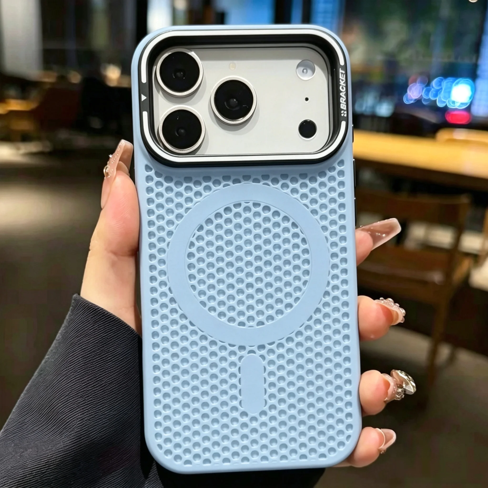 Honeycomb Silicone Protective Case with Magnetic Suction and Stand Function