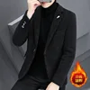 ARC Blazer Autumn/Winter Golden Sable Velvet and Cotton Thickened Thermal Small Suit Fashion Business Men's Slim Blazer 4