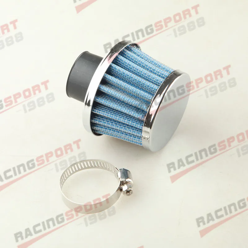 12mm 1/2" Mini Air Intake Crankcase Breather Filter Valve Cover Catch Tank blue