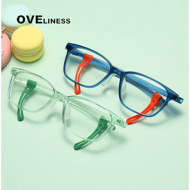 Optic Glasses Frame boy girl Kids Child Ultra light TR90 Silica prescription Eyeglasses With Myopia Glasses Spectacle Frames