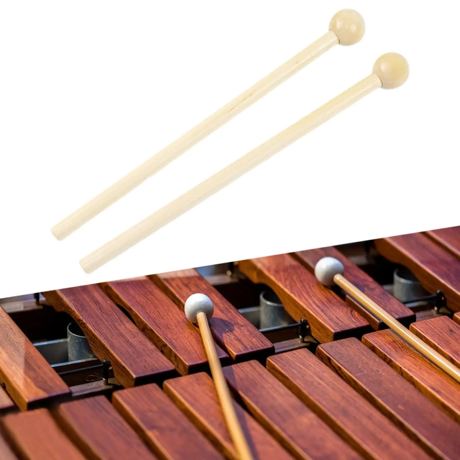 

Деревянные барабанные палочки Marimba, маллеты для ксилофона, лотоса, ручной барабан, 2 шт.