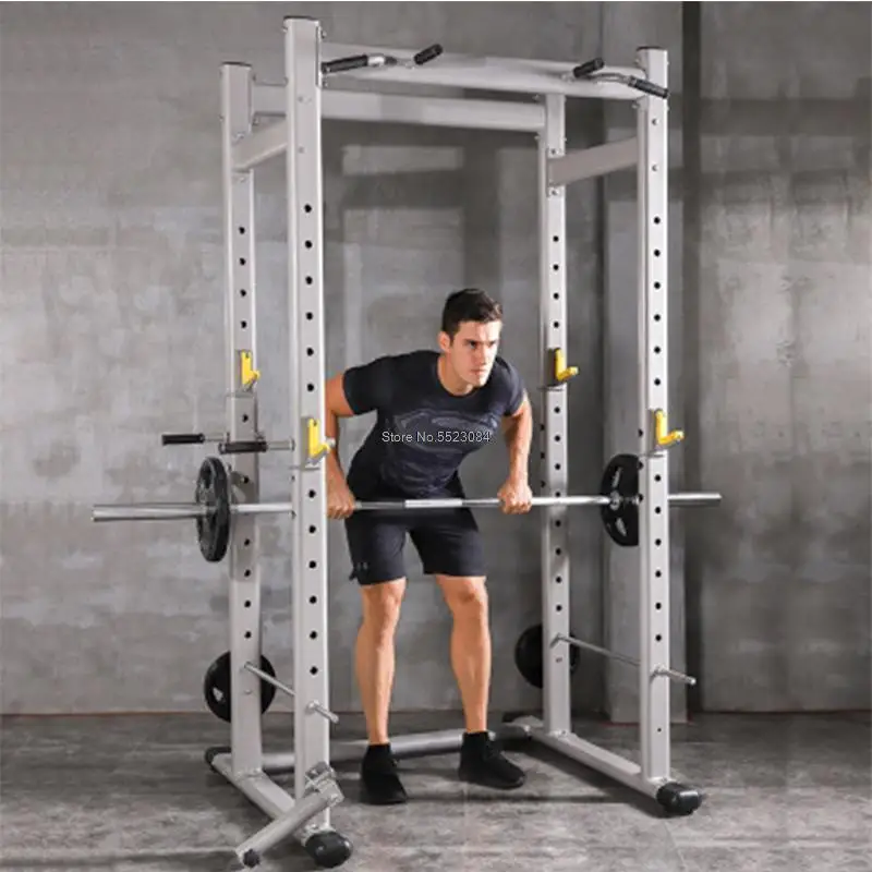 Telaio Da Allenamento Squat Multifunzionale Full Frame Squat Rack Panca Pressa Panca Pesi Barre Parallele Allenamento Completo