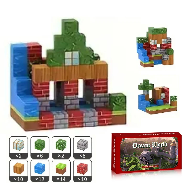 64pcs Magnetic Building Blocks Set 3D Construction Toy