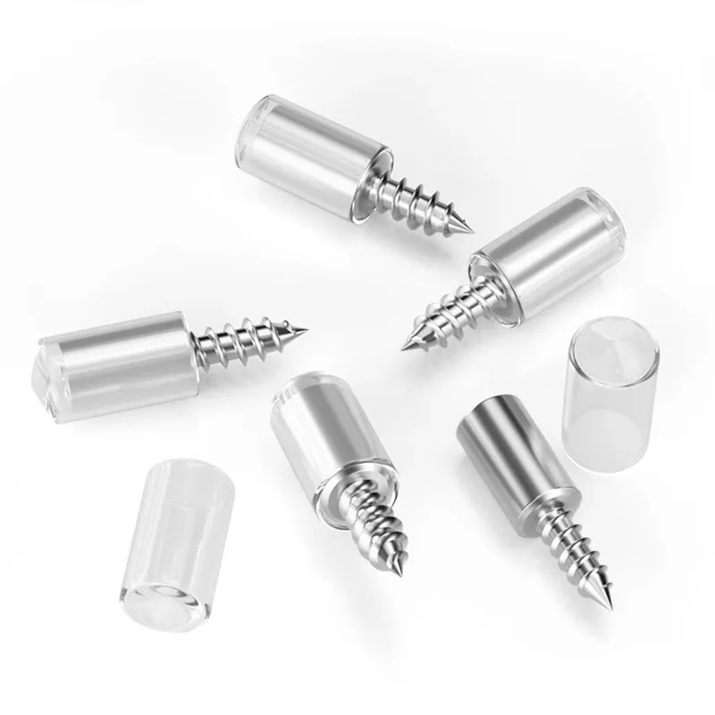 Wardrobe one-piece self-tapping screw partition support nail wine cabinet glass fixing bracket